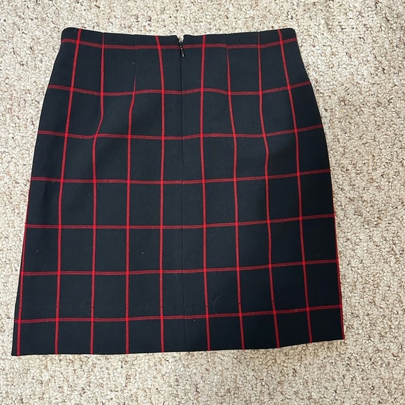 Loft Black & Red Striped Mini Skirt Career Office Outfit Sz 00P - Picture 2 of 5